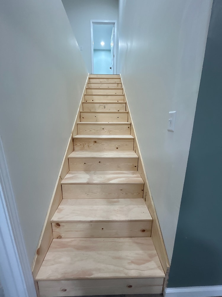 2 story home addition — completed staircase to second story — Findlay, Ohio