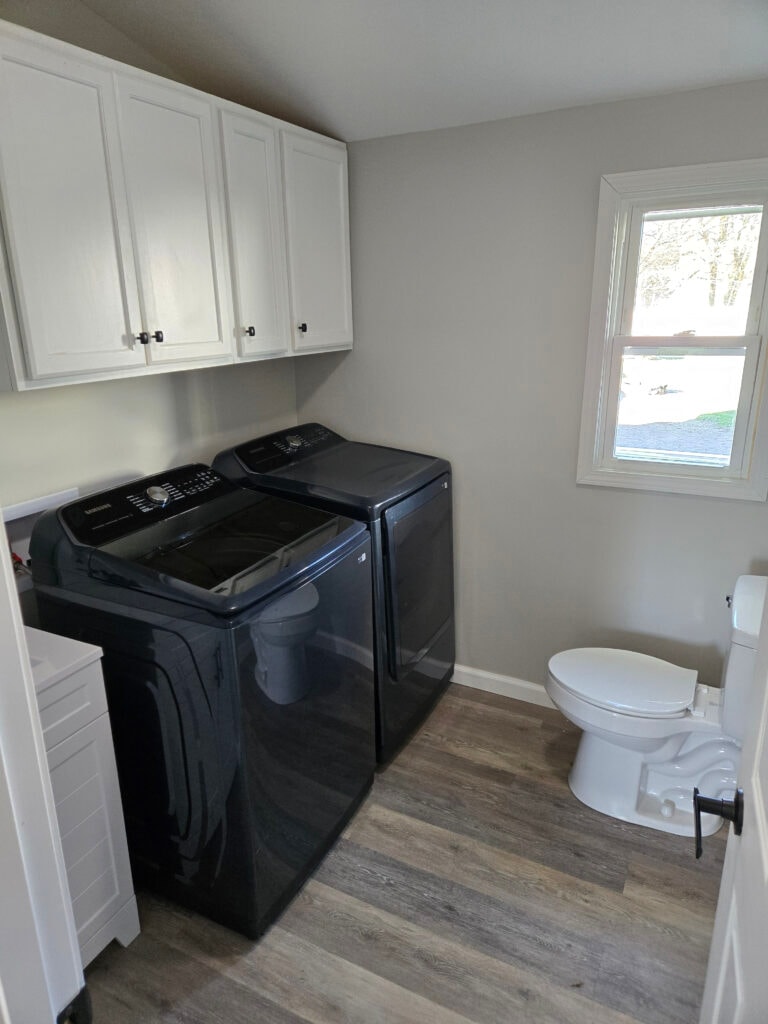 2 story home addition — completed utility room with washer dryer and half bath — Findlay, Ohio