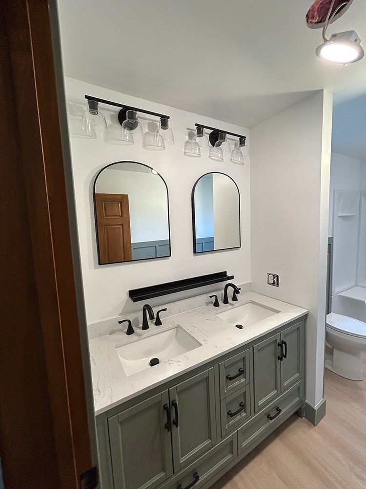 After: updated shower and tile work — Findlay, Ohio