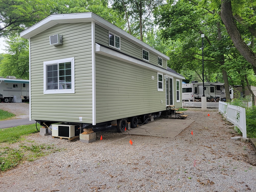 New treated deck at campgrounds — Wapakoneta, Ohio
