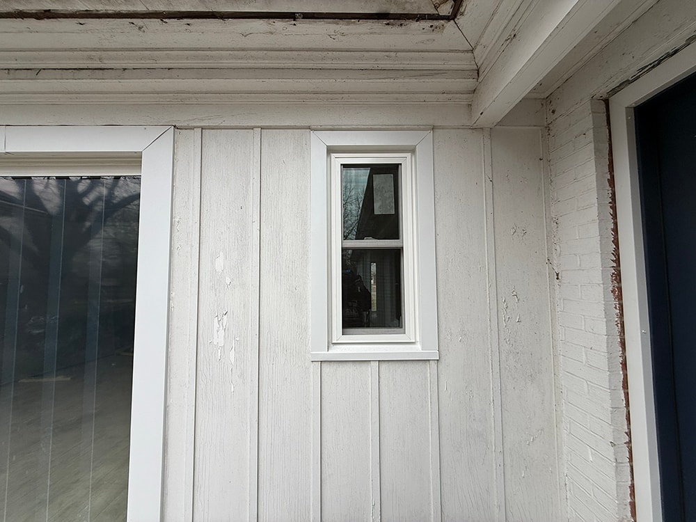 New double-hung window installed on exterior wall — Findlay, Ohio