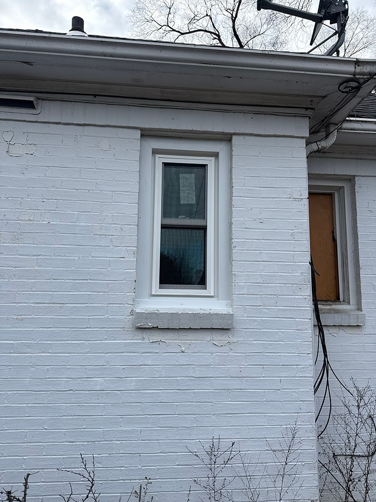 New single window installed on brick exterior — Findlay, Ohio
