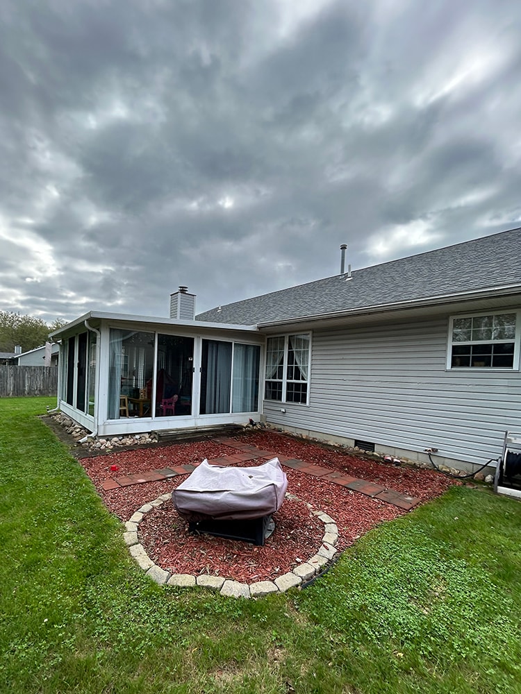 Small home addition — original sunroom before demolition — Findlay, Ohio
