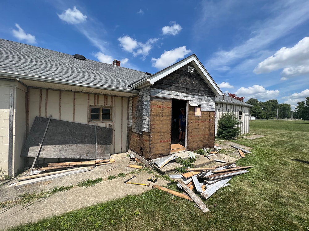 Small room reframe with new framing and window installation — Findlay, Ohio