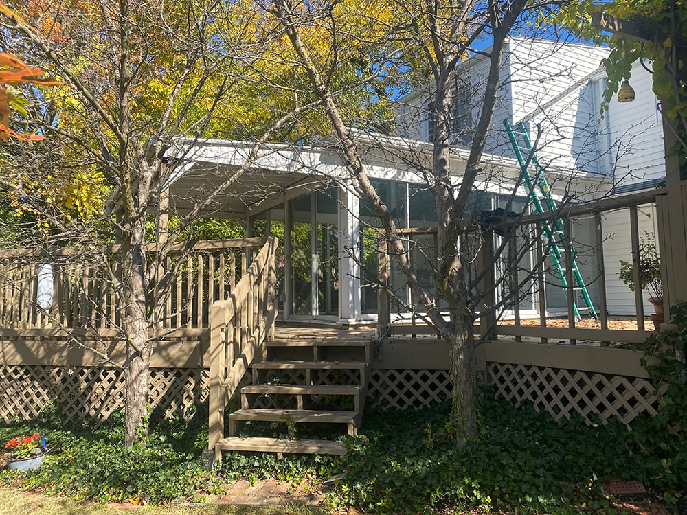 Finished sunroom transformation with new windows and interior — Fostoria, Ohio