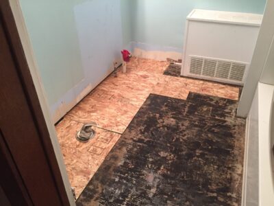 New Subflooring in Bathroom