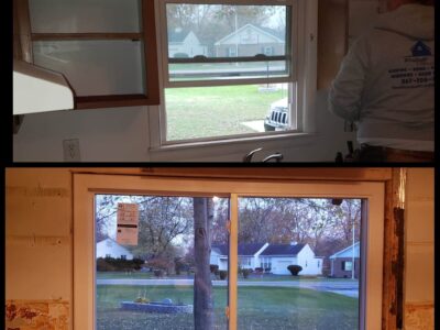 Old Window on Top New on Bottom