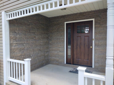 New Stone Siding Porch Area