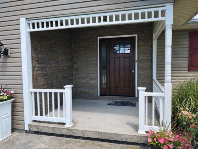 New Stone Siding Porch Area